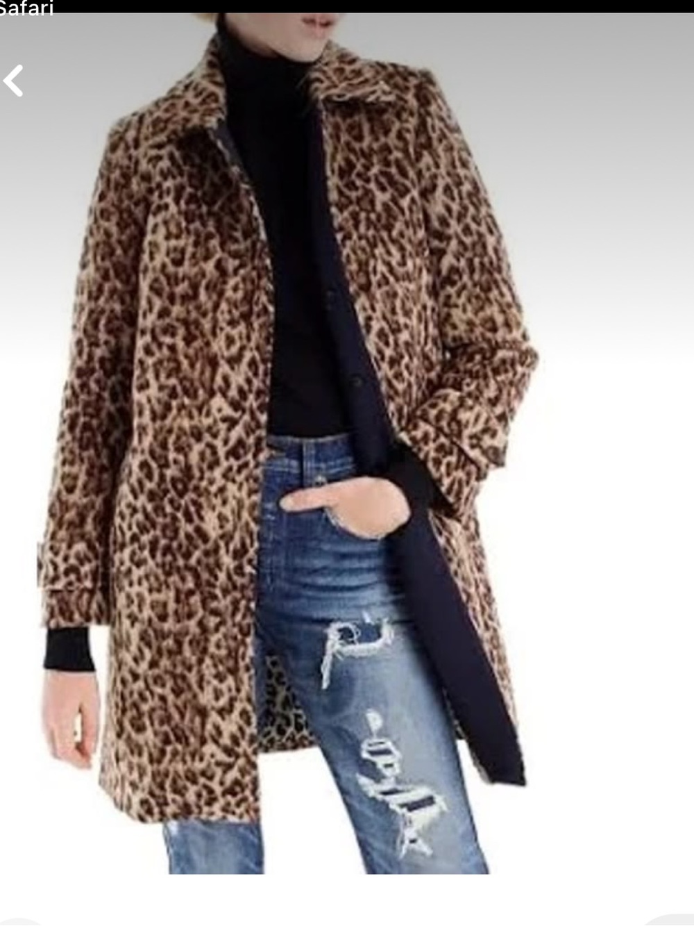JCrew Leopard Print Women’s Coat - Brown Animal Print Jacket